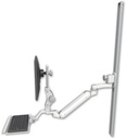 AccessMount™ Inverted Ultra 182 Arm with Paralink monitor mount mount on a 50" wall track slider, a 12" keyboard tray, and an 6" arm