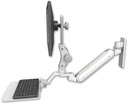 AccessMount™ Inverted Ultra 182 Arm with Paralink monitor mount wall mount and a 12" flat keyboard tray