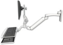 AccessMount™ Inverted Ultra 182 Arm with Paralink monitor mount wall mount, a wrist-rest keyboard tray, and an 11" arm