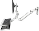 AccessMount™ Inverted Ultra 182 Arm with Paralink monitor mount wall mount, a wrist-rest keyboard tray, and an 6" arm