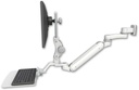 AccessMount™ Inverted Ultra 182 Arm with Paralink monitor mount 3.5" wall mount, a 12" flat keyboard tray, and an 6" arm