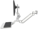 AccessMount™ Inverted Ultra 182 Arm with Paralink monitor mount 3.5" wall mount and a 12" flat keyboard tray