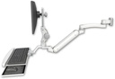 AccessMount™ Inverted Ultra 182 Arm with Paralink monitor mount 3.5" wall mount, a wrist-rest keyboard tray, and an 11" arm