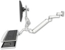 AccessMount™ Inverted Ultra 182 Arm with Paralink monitor mount 3.5" wall mount, a wrist-rest keyboard tray, and an 6" arm