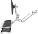 AccessMount™ Inverted Ultra 182 Arm with Paralink monitor mount 3.5" wall mount and a wrist-rest keyboard tray
