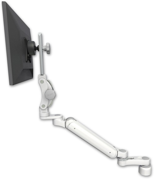 AccessMount™ Ultra 182 Arm with Paralink monitor mount desk mount, a 1" riser, and an 6" arm