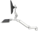 AccessMount™ Ultra 182 Arm with Paralink monitor mount desk mount, a 1" riser, a 12" keyboard tray, and an 11" arm
