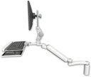 AccessMount™ Ultra 182 Arm with Paralink monitor mount desk mount, a 5" riser, a wrist-rest keyboard tray, and an 11" arm