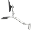 AccessMount™ Ultra 182 Arm with Paralink monitor mount desk mount, a 7.5" riser, a 12" keyboard tray, and an 11" arm