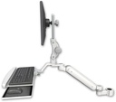 AccessMount™ Ultra 182 Arm with Paralink monitor mount mount for a 1.5" pole and a wrist-rest keyboard tray