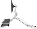 AccessMount™ Ultra 182 Arm with Paralink monitor mount mount for a 1.75" pole, a wrist-rest keyboard tray, and an 6" arm