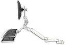 AccessMount™ Ultra 182 Arm with Paralink monitor mount mount for a 2" pole, a wrist-rest keyboard tray, and an 11" arm