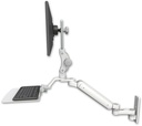 AccessMount™ Ultra 182 Heavy Duty Arm with Paralink monitor mount wall mount, a 12" flat keyboard tray, and an 6" arm