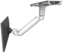 AccessMount™ Inverted Ultra 182 ball pivot LCD Arm mount on a ProSlide 28" track slider with a 3" riser