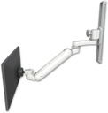 AccessMount™ Inverted Ultra 182 ball pivot LCD Arm mount on a 19" wall track slider with an 6" arm