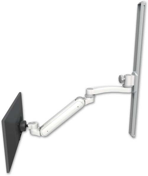 AccessMount™ Inverted Ultra 182 ball pivot LCD Arm mount on a 36" wall track slider with an 11" arm
