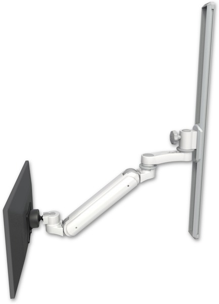 AccessMount™ Inverted Ultra 182 ball pivot LCD Arm mount on a 36" wall track slider with an 6" arm