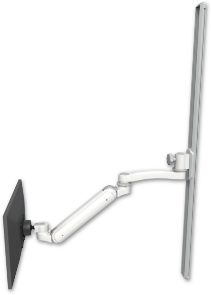 AccessMount™ Inverted Ultra 182 ball pivot LCD Arm mount on a 50" wall track slider with an 11" arm
