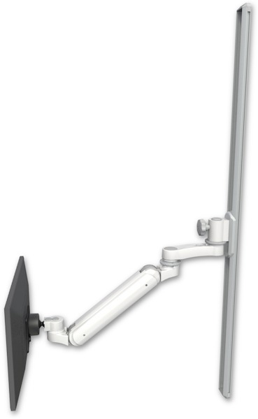 AccessMount™ Inverted Ultra 182 ball pivot LCD Arm mount on a 50" wall track slider with an 6" arm