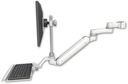 AccessMount™ Inverted Ultra 182 Arm with EV710 monitor mount mount for a 1.5" pole, a 12" keyboard tray, and an 6" arm