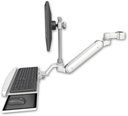 AccessMount™ Inverted Ultra 182 Arm with EV710 monitor mount mount for a 1.5" pole and a wrist-rest keyboard tray