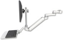 AccessMount™ Inverted Ultra 182 Arm with EV710 monitor mount mount for a 1.75" pole, a 12" flat keyboard tray, and an 6" arm