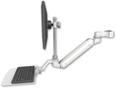 AccessMount™ Inverted Ultra 182 Arm with EV710 monitor mount mount for a 1.75" pole and a 12" flat keyboard tray