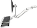 AccessMount™ Inverted Ultra 182 Arm with EV710 monitor mount mount for a 2" pole, a wrist-rest keyboard tray, and an 6" arm
