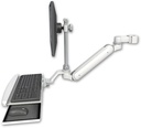 AccessMount™ Inverted Ultra 182 Arm with EV710 monitor mount mount for a 2" pole and a wrist-rest keyboard tray