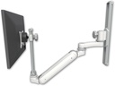 AccessMount™ Inverted Ultra 182 Arm with EV710 monitor mount mount on a 19" wall track slider and an 6" arm