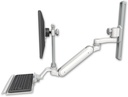 AccessMount™ Inverted Ultra 182 Arm with EV710 monitor mount mount on a 19" wall track slider, a 12" keyboard tray, and an 6" arm