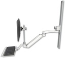 AccessMount™ Inverted Ultra 182 Arm with EV710 monitor mount mount on a 36" wall track slider, a 12" keyboard tray, and an 11" arm