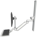 AccessMount™ Inverted Ultra 182 Arm with EV710 monitor mount mount on a 36" wall track slider, a 12" keyboard tray, and an 6" arm