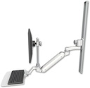 AccessMount™ Inverted Ultra 182 Arm with EV710 monitor mount mount on a 36" wall track slider, a 12" flat keyboard tray, and an 6" arm