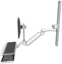 AccessMount™ Inverted Ultra 182 Arm with EV710 monitor mount mount on a 36" wall track slider, a wrist-rest keyboard tray, and an 11" arm
