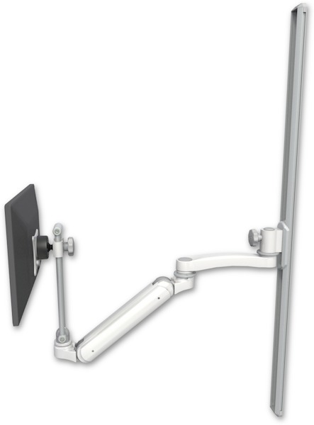 AccessMount™ Inverted Ultra 182 Arm with EV710 monitor mount mount on a 50" wall track slider and an 11" arm
