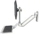 AccessMount™ Inverted Ultra 182 Arm with EV710 monitor mount wall mount and a 12" keyboard tray