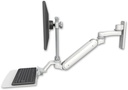 AccessMount™ Inverted Ultra 182 Arm with EV710 monitor mount wall mount, a 12" flat keyboard tray, and an 6" arm