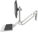 AccessMount™ Inverted Ultra 182 Arm with EV710 monitor mount wall mount and a 12" flat keyboard tray