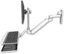 AccessMount™ Inverted Ultra 182 Arm with EV710 monitor mount wall mount, a wrist-rest keyboard tray, and an 6" arm