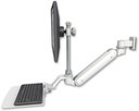 AccessMount™ Inverted Ultra 182 Arm with EV710 monitor mount 3.5" wall mount and a 12" flat keyboard tray