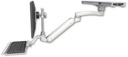 AccessMount™ Inverted Ultra 182 Arm with short EV710 monitor mount mount on a ProSlide 28" track slider, a 12" keyboard tray, and an 11" arm