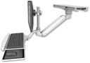 AccessMount™ Inverted Ultra 182 Arm with short EV710 monitor mount mount on a ProSlide 28" track slider and a wrist-rest keyboard tray