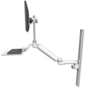 AccessMount™ Ultra 182 Heavy Duty Arm with EV710 monitor mount mount on a 36" wall track slider, a 12" flat keyboard tray, and an 11" arm