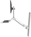 AccessMount™ Ultra 182 Heavy Duty Arm with EV710 monitor mount mount on a 36" wall track slider, a 12" flat keyboard tray, and an 6" arm