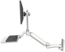 AccessMount™ Ultra 182 Heavy Duty Arm with EV710 monitor mount wall mount, a 12" flat keyboard tray, and an 11" arm