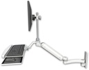 AccessMount™ Ultra 182 Heavy Duty Arm with EV710 monitor mount wall mount, a wrist-rest keyboard tray, and an 11" arm