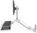 AccessMount™ Ultra 182 Heavy Duty Arm with EV710 monitor mount wall mount, a wrist-rest keyboard tray, and an 6" arm