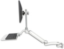 AccessMount™ Ultra 182 Heavy Duty Arm with EV710 monitor mount 3.5" wall mount, a 12" flat keyboard tray, and an 11" arm