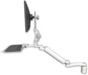 AccessMount™ Ultra 182 Heavy Duty Arm with Paralink monitor mount desk mount, a 3" riser, a 12" keyboard tray, and an 11" arm